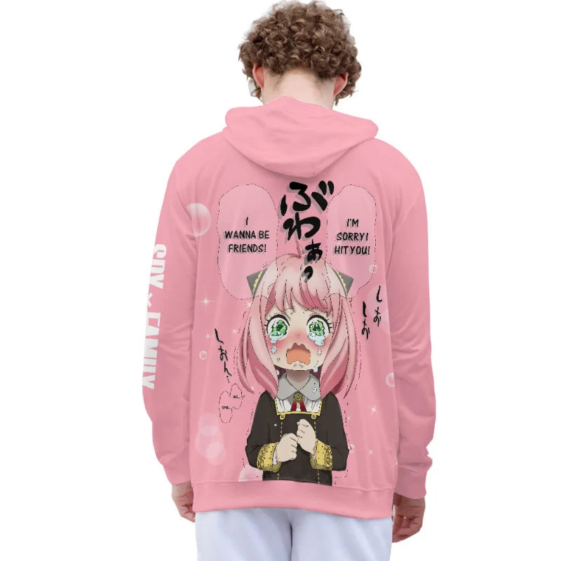 Anya Forger 3D Cosplay Hoodie - Unisex Harajuku Spy X Family Sweatshirt - T-Shirts - Shirts & Tops - 3 - 2024