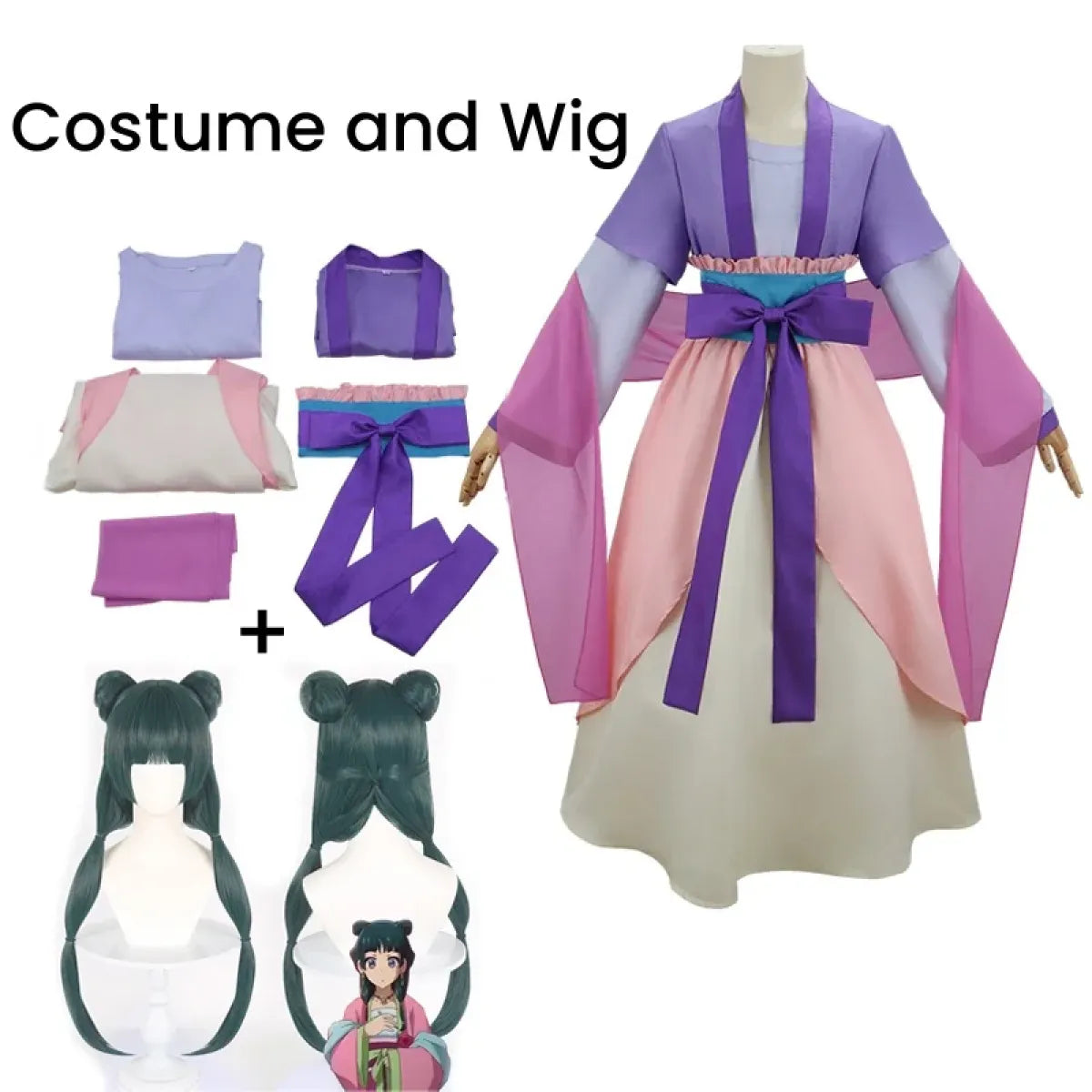 Hanfu Cosplay Dress – Maomao Apothecary Diaries Outfit - All Dresses - Sets - 15