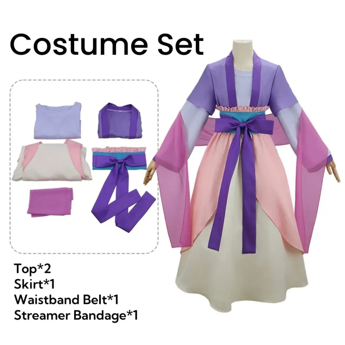 Hanfu Cosplay Dress – Maomao Apothecary Diaries Outfit - All Dresses - Sets - 16