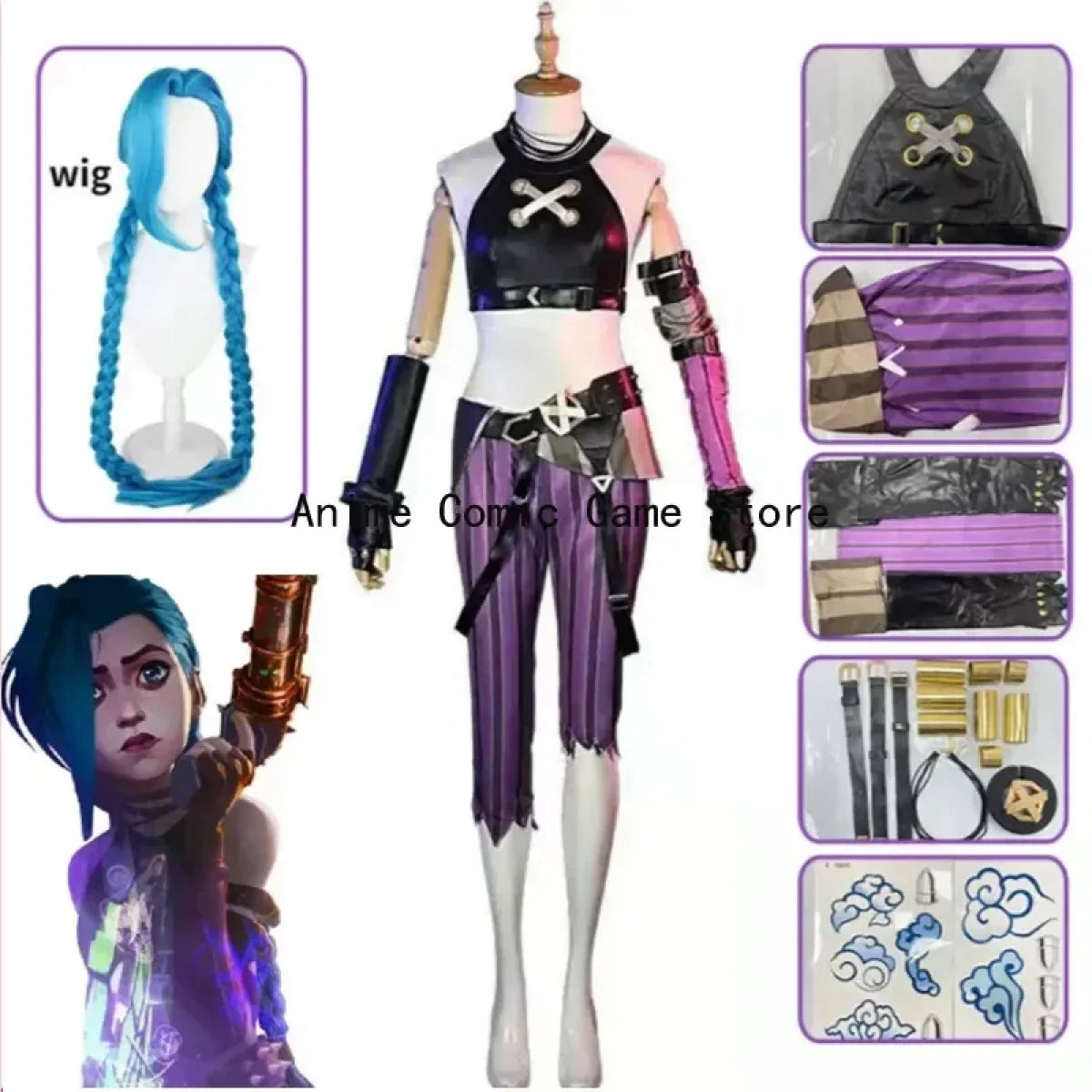 LOL Arcane Cosplay Costume - Loli Jinx Crit - Cosplay - 1