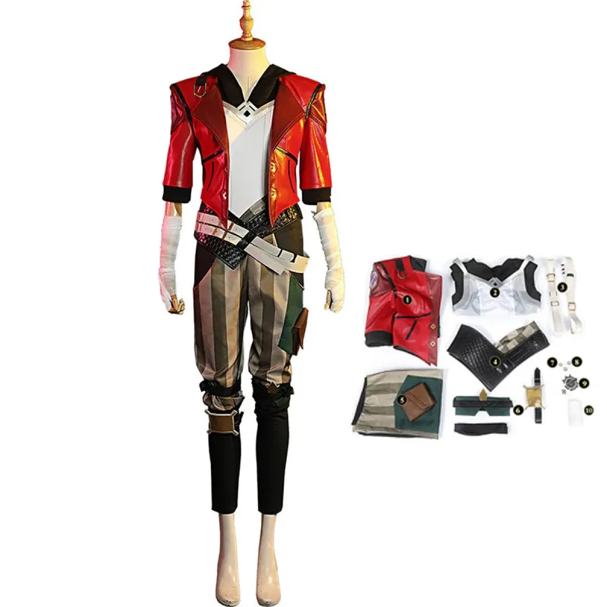 Vi Arcane Cosplay Costume Set with Wig - Anime - Cosplay - 6