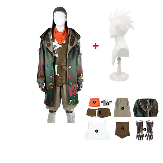 Arcane Ekko Cosplay Costume Set with Wig & Boots - Dresses - Cosplay - 1