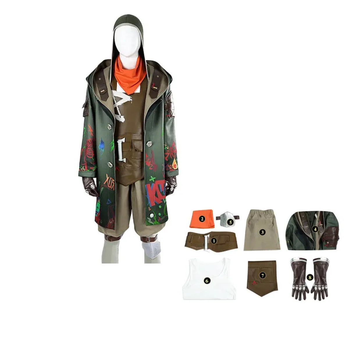 Arcane Ekko Cosplay Costume Set with Wig & Boots - Dresses - Cosplay - 7