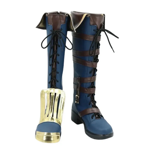 Arcane Vi Cosplay Boots – League-Inspired PU Leather - Cosplay - Cosplay - 1