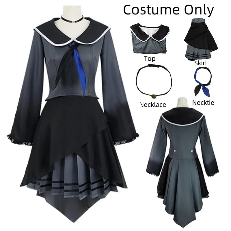 Asahina Mafuyu Cosplay Dress – Project Sekai Gothic School Uniform & Wig - S / Costume only - All Dresses - Costumes