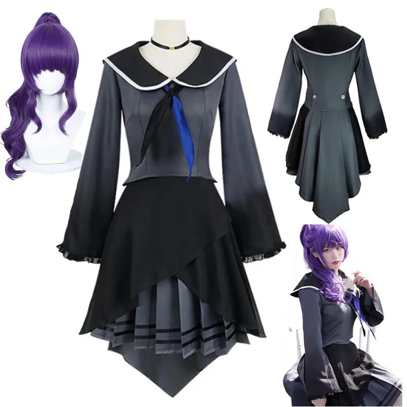 Asahina Mafuyu Cosplay Dress – Project Sekai Gothic School Uniform & Wig - All Dresses - Costumes - 2024 - 1