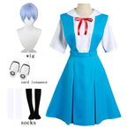 Rei Ayanami & Asuka Langley Soryu Cosplay Costume - School Uniform Dresses - All Dresses - 11