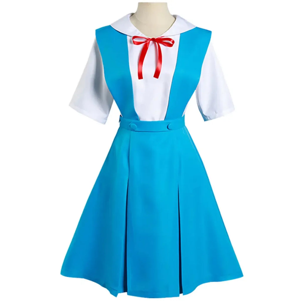 Rei Ayanami & Asuka Langley Soryu Cosplay Costume - School Uniform Dresses - All Dresses - 2
