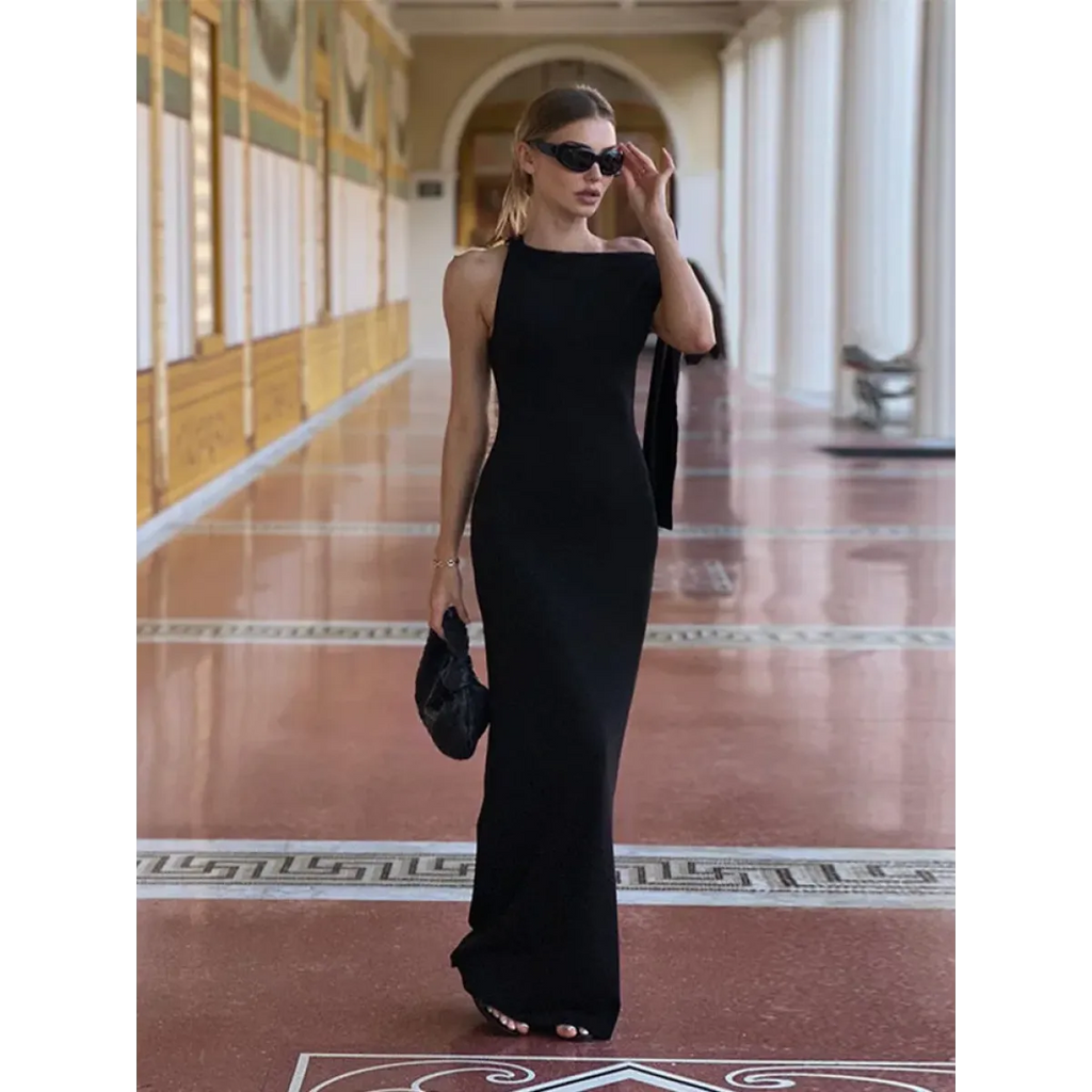 Sweet Asymmetrical Bow Long Dress - All Dresses - Dresses - 6