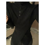 Asymmetrical Turtleneck Slim Knit Sweater - Sweaters - Sweater / Pullover - 2