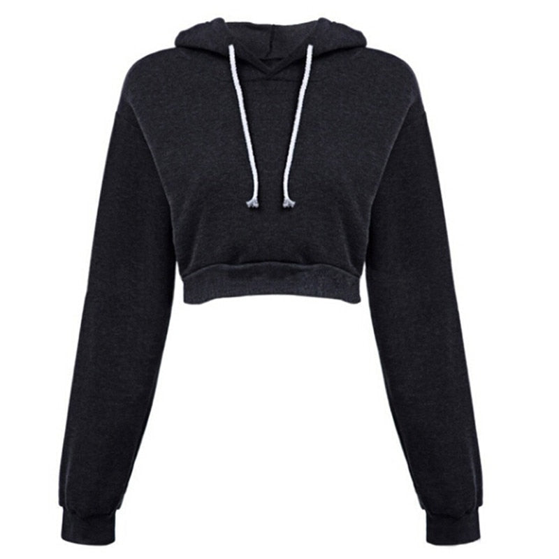 Autumn Hooded Pullover Crop Top - Sweaters - Clothing - 2 - 2024