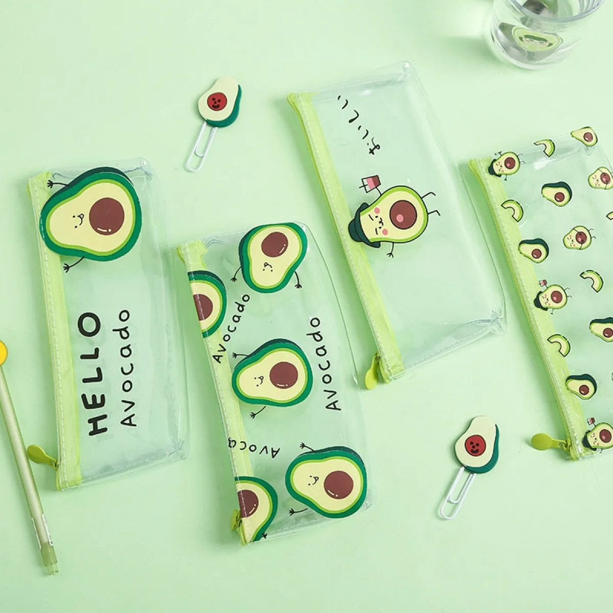 Cute Kawaii Avocado Pencil Case - Stationery & More - 1