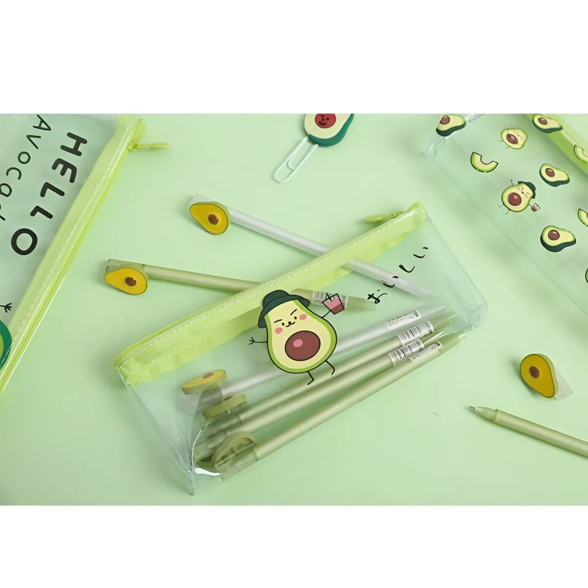 Cute Kawaii Avocado Pencil Case - Stationery & More - 10