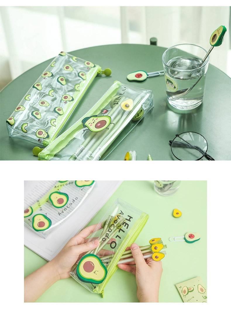 Cute Kawaii Avocado Pencil Case - Stationary & More - Pens - 7 - 2024