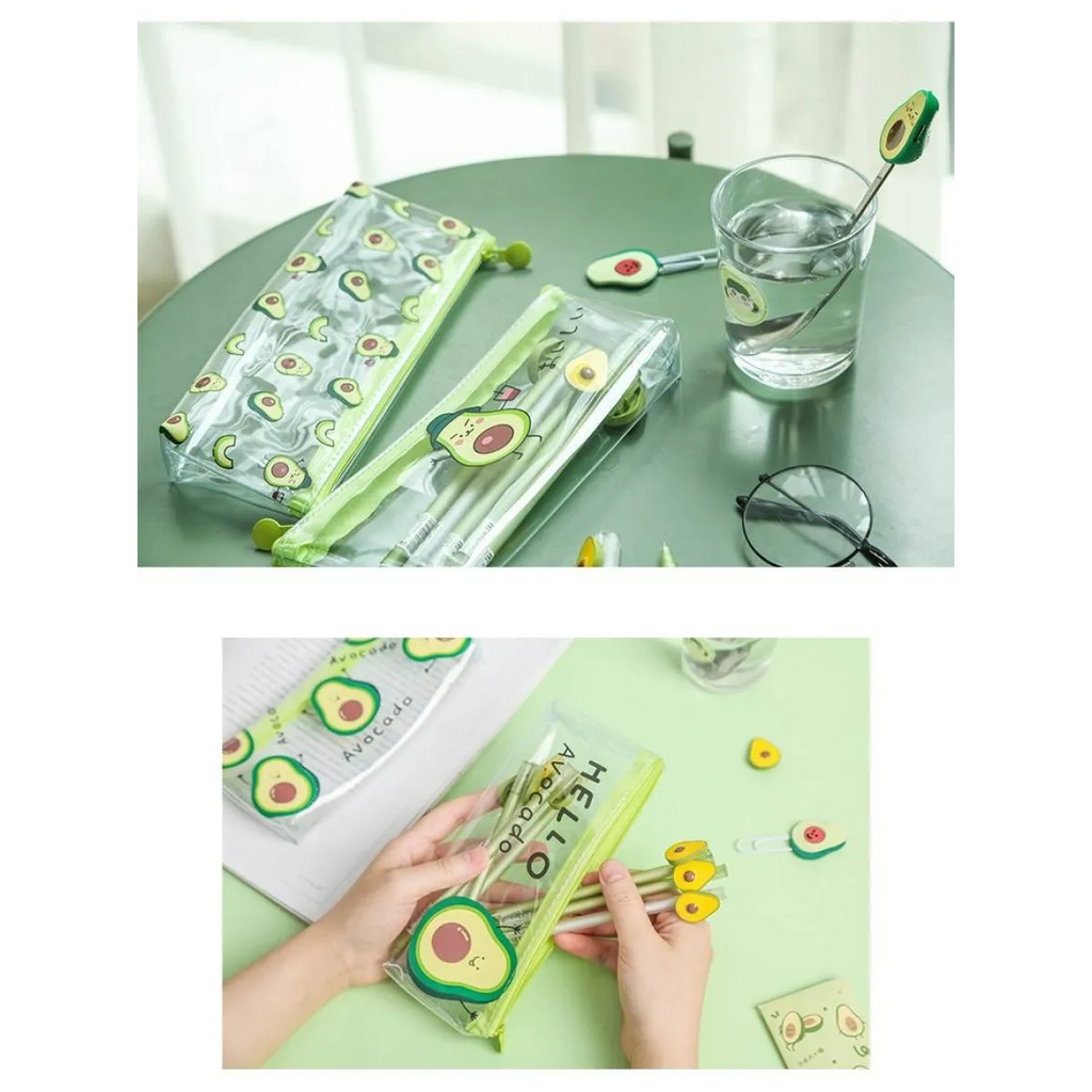 Cute Kawaii Avocado Pencil Case - Stationery & More - 7