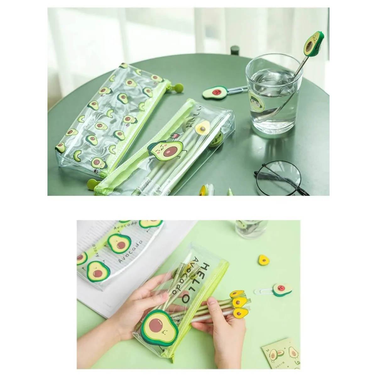 Cute Kawaii Avocado Pencil Case - Stationery & More - 7
