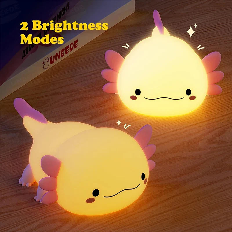 Axolotl Night Light – USB Rechargeable Silicone Touch Lamp - Standard / Nearest Warehouse - Stationary & More - Night