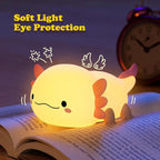 Axolotl Night Light – USB Rechargeable Silicone Touch Lamp - Lighting - Lighting - 5