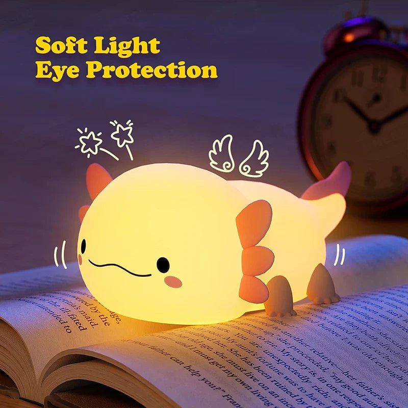 Axolotl Night Light – USB Rechargeable Silicone Touch Lamp - Standard / Nearest Warehouse - Stationary & More - Night