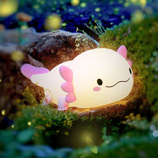 Axolotl Night Light – USB Rechargeable Silicone Touch Lamp - Standard / Nearest Warehouse - Stationary & More - Night