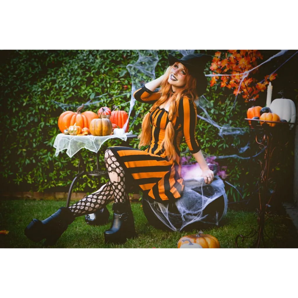 Wednesday Dress in Pumpkin Spice Stripe - All Dresses - Dress - 2