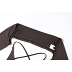 Backless Long Sleeve Crop Tops - Women’s Clothing & Accessories - Long - Asymmetric - Crop Tops - 10