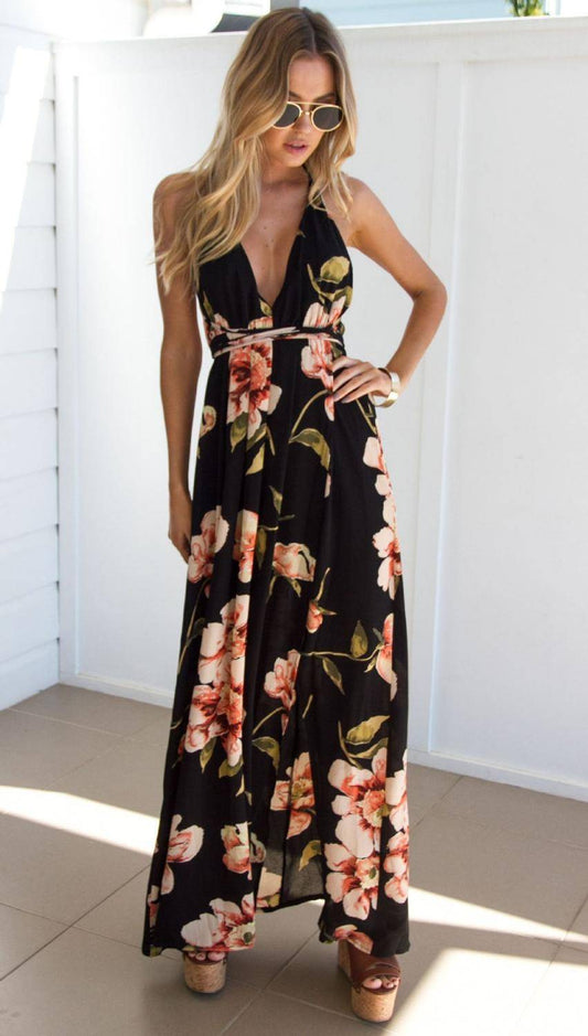 Backless Long Summer Dress - Black / XXL - All Dresses - Shirts & Tops - 10 - 2024