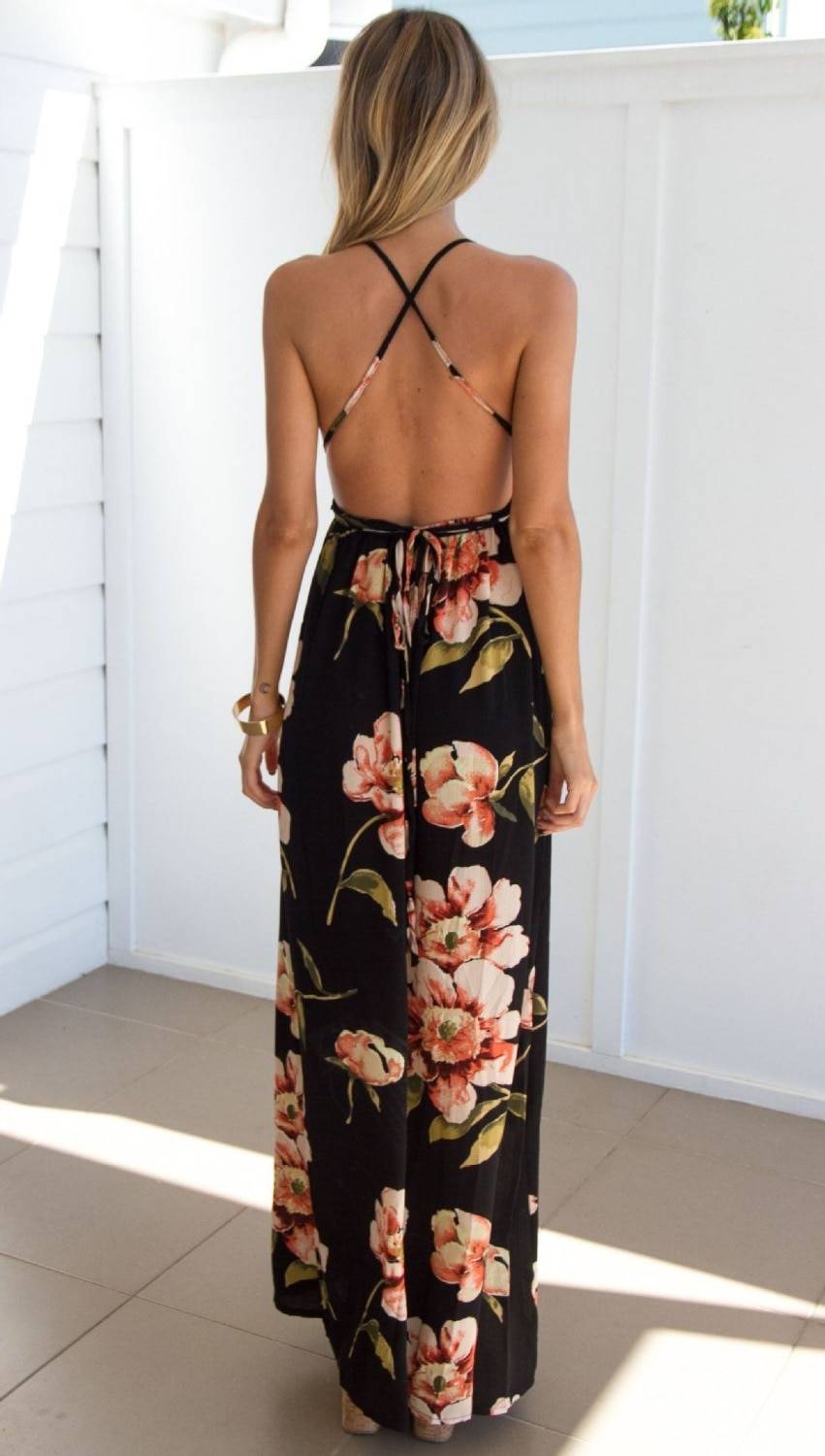 Backless Long Summer Dress - All Dresses - Shirts & Tops - 6 - 2024