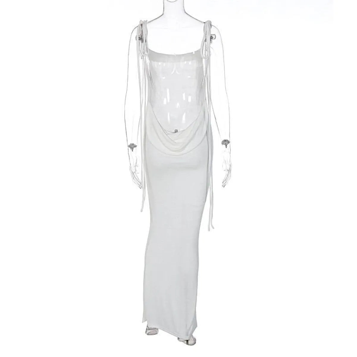 Lace Up Backless Dress - All Dresses - 16