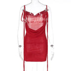 Lace Up Backless Dress - All Dresses - 27