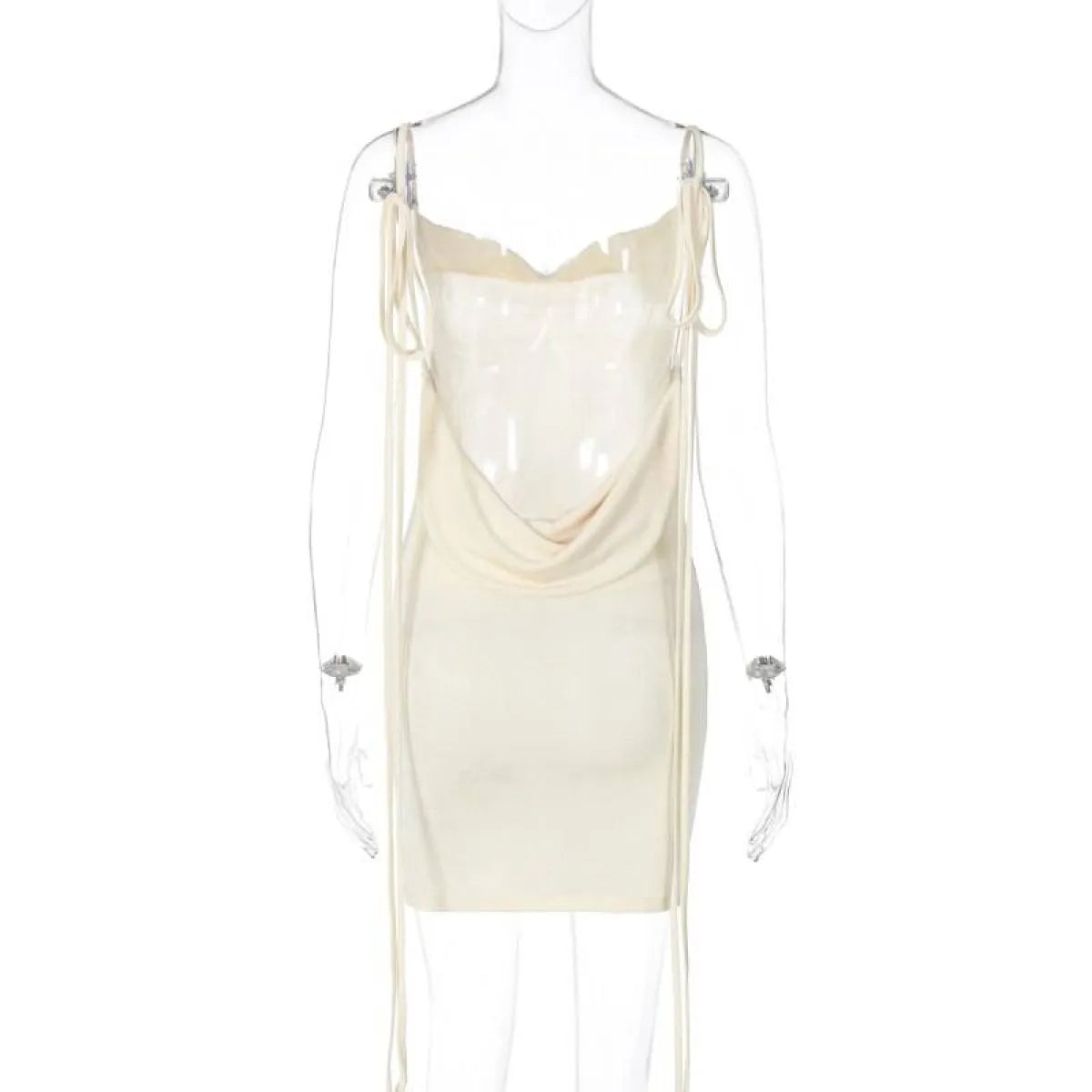 Lace Up Backless Dress - All Dresses - 30