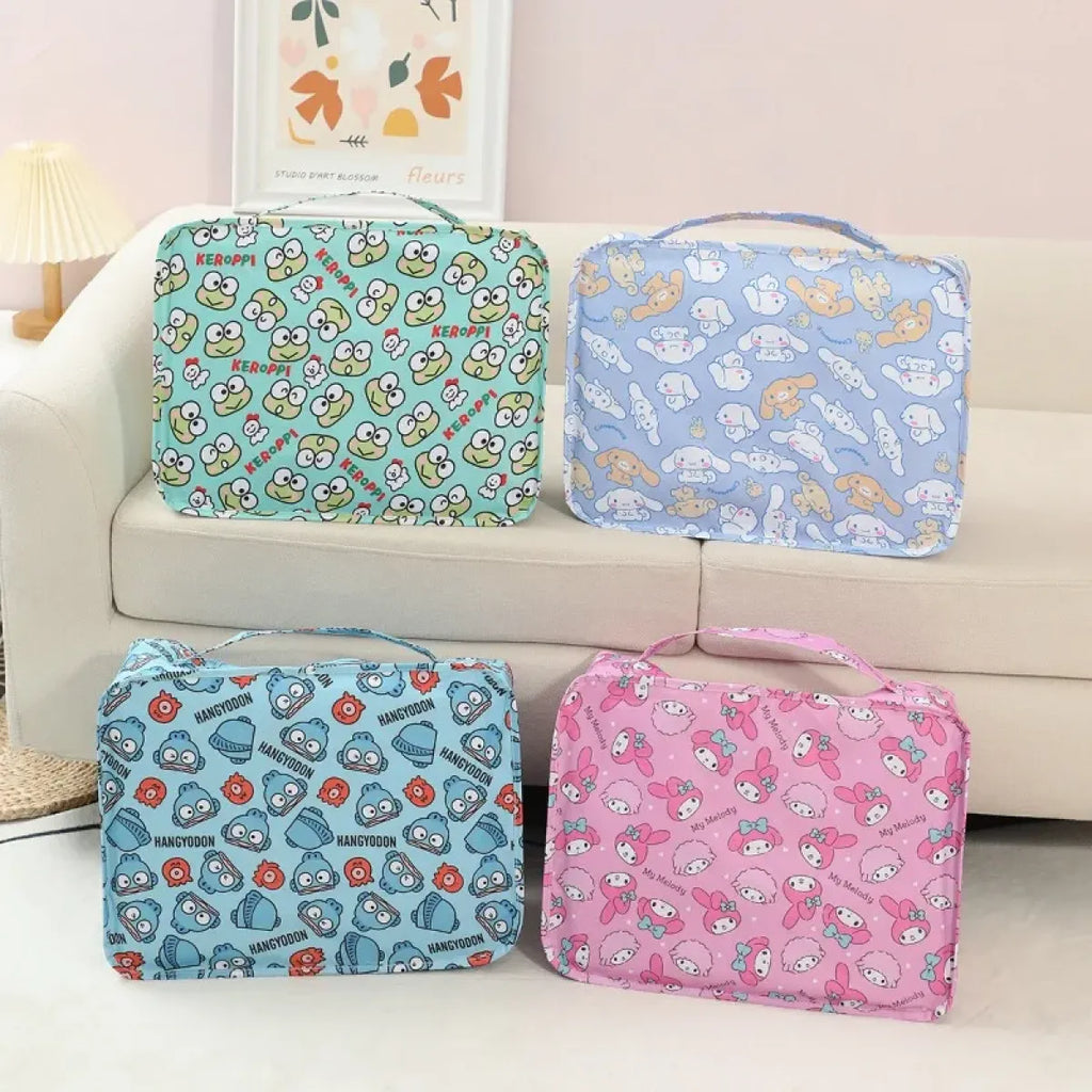 Sanrio Kawaii Travel Duffel Bag Set – 6 Piece - Harajuku Style - Cosmetic Bags - 4