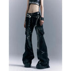 Gothic Y2K Black Baggy Cargo Jeans - Bottoms - Jeans - 5