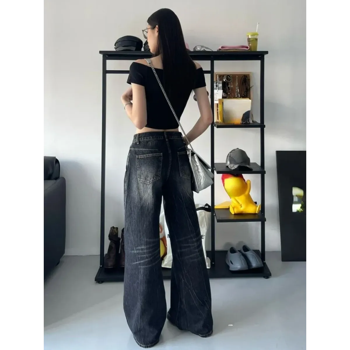 Baggy Y2K Jeans – Grunge Gothic High Street Denim - Bottoms - Women’s Jeans - 4