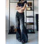 Baggy Y2K Jeans – Grunge Gothic High Street Denim - Bottoms - Women’s Jeans - 1