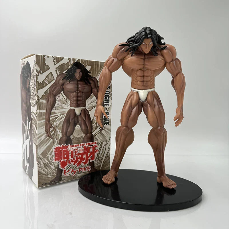 Baki Hanma 22cm Anime Figure with Pickle Biscuit Oriba and Kaoru Hanayama - 22cm With Retail Box - Anime - Action & Toy