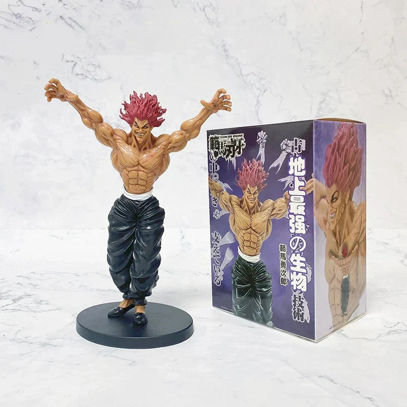 Baki Hanma 22cm Anime Figure with Pickle Biscuit Oriba and Kaoru Hanayama - 22cm With Retail Box 2 - Anime - Action &