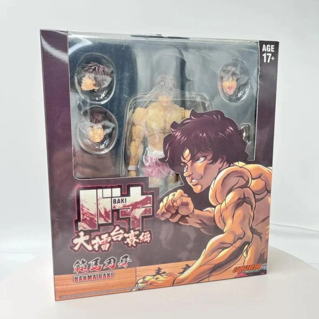 Baki Hanma 22cm Anime Figure with Pickle Biscuit Oriba and Kaoru Hanayama - Anime - Figures - 15