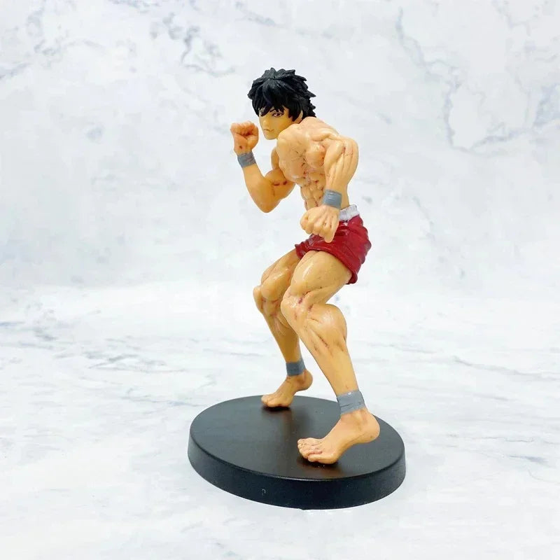 Baki Hanma 22cm Anime Figure with Pickle Biscuit Oriba and Kaoru Hanayama - 15cm No Retail Box - Anime - Action & Toy