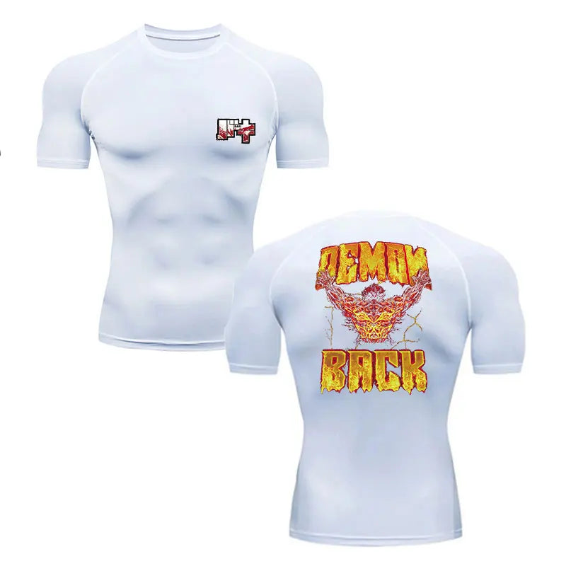 Baki Hanma Men’s Compression T-shirt - white2 / S - T-Shirts - Shirts & Tops - 22 - 2024