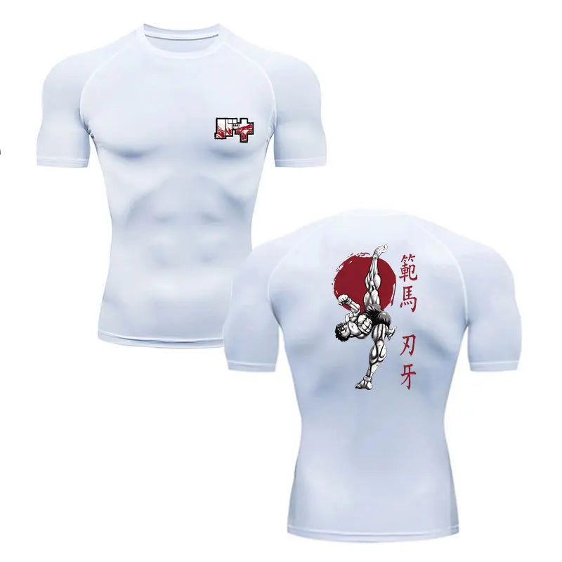 Baki Hanma Men’s Compression T-shirt - white3 / S - T-Shirts - Shirts & Tops - 23 - 2024