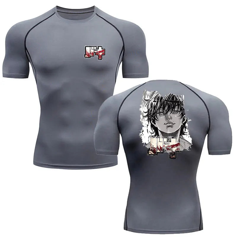 Baki Hanma Men’s Compression T-shirt - grey3 / S - T-Shirts - Shirts & Tops - 29 - 2024