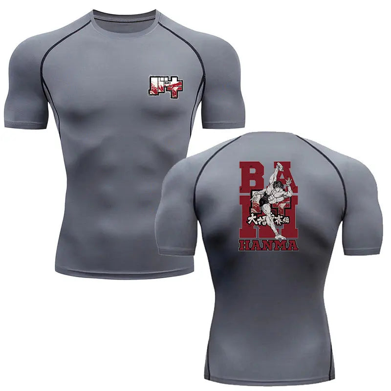 Baki Hanma Men’s Compression T-shirt - grey5 / S - T-Shirts - Shirts & Tops - 31 - 2024