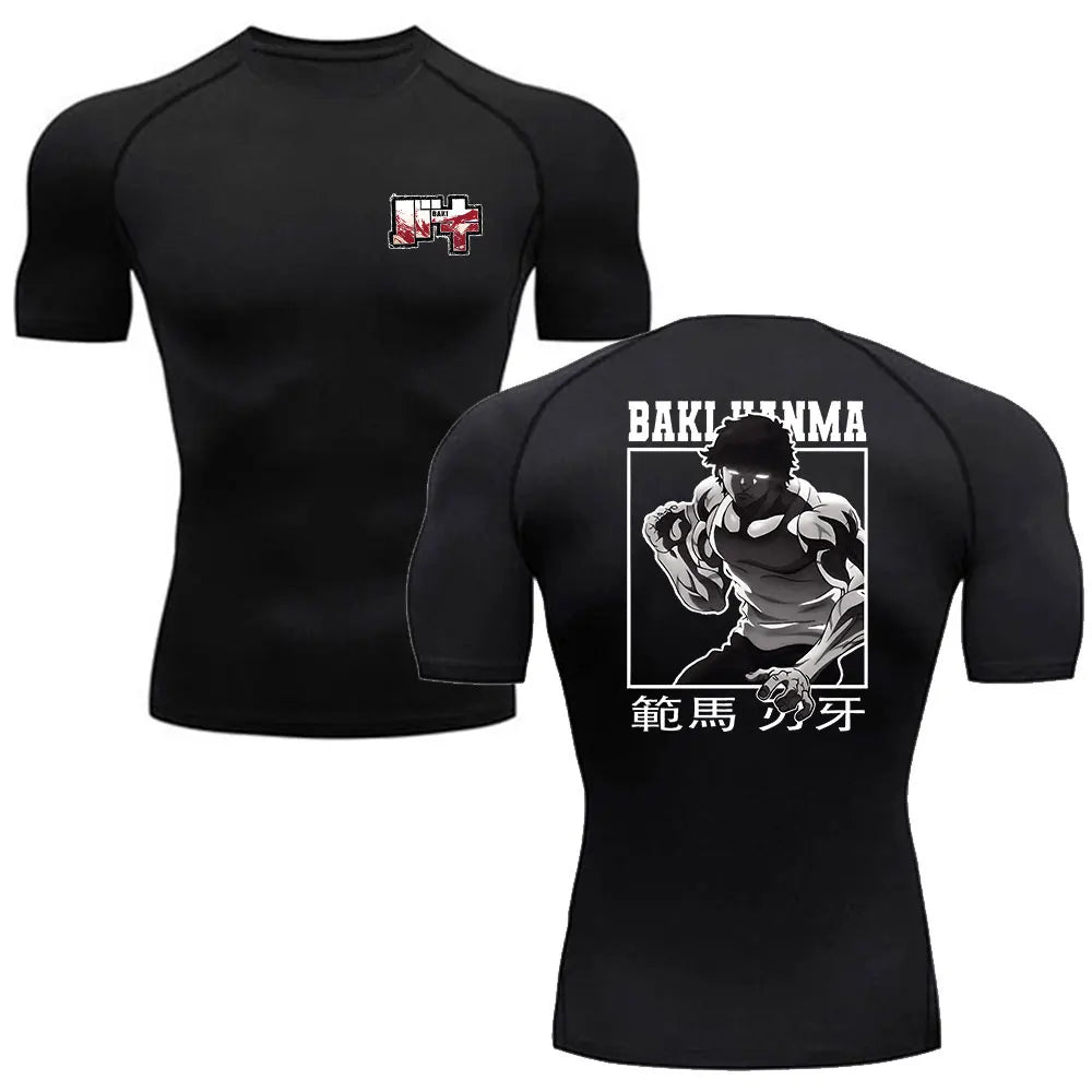 Baki Hanma Men’s Compression T-shirt - black2 / S - T-Shirts - Shirts & Tops - 8 - 2024