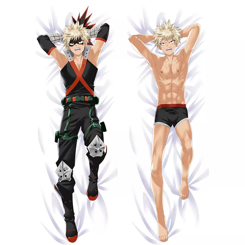 My Hero Academia Bakugo Dakimakura - Peachskin Pillow Cover - Black / 40x120cm Peach Skin - Dakimakura - Clothing - 1