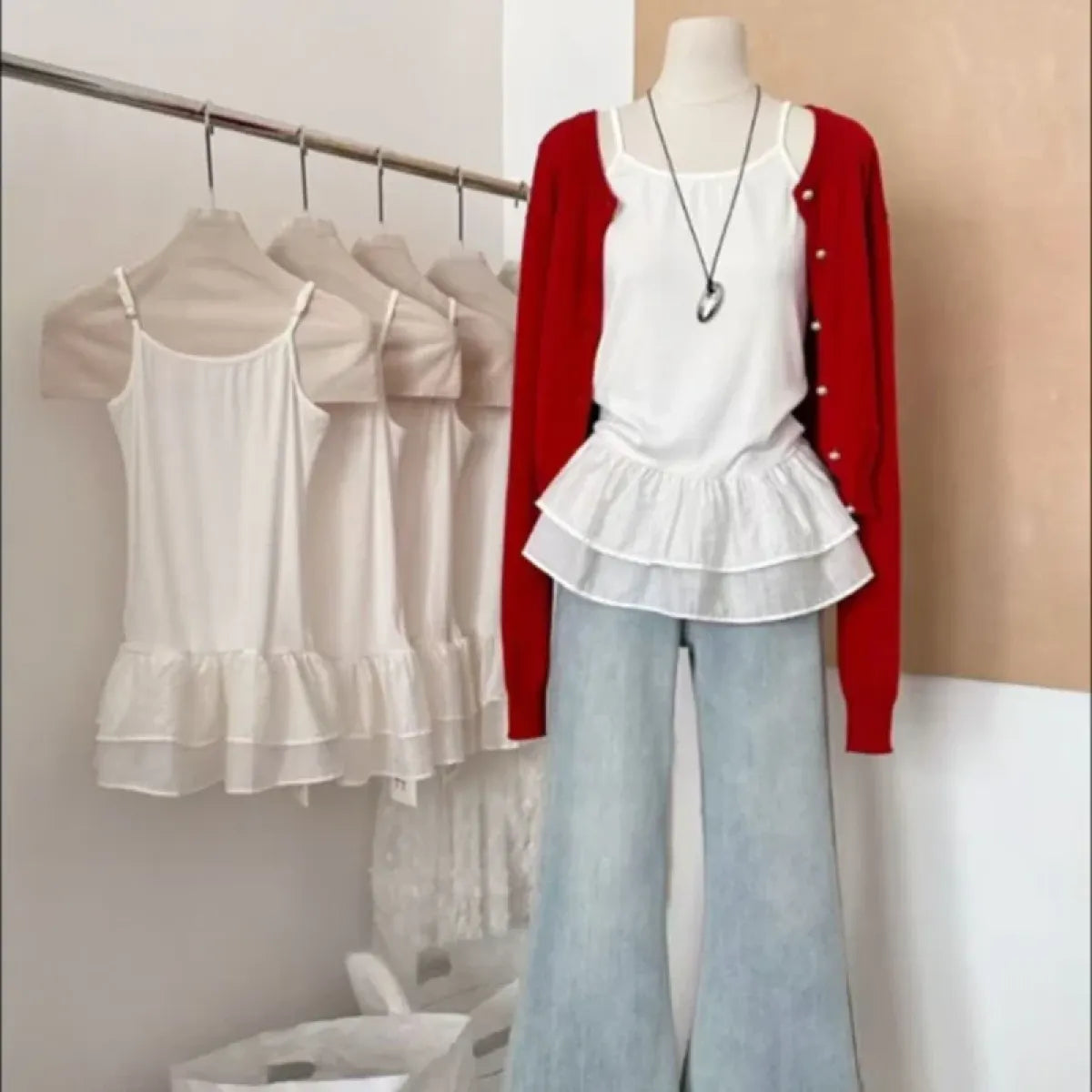 Ballet Double Layer Ruffle Tank - Tops & Tees - Tops - 2