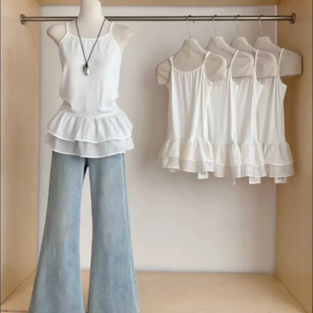 Ballet Double Layer Ruffle Tank - Tops & Tees - Tops - 4