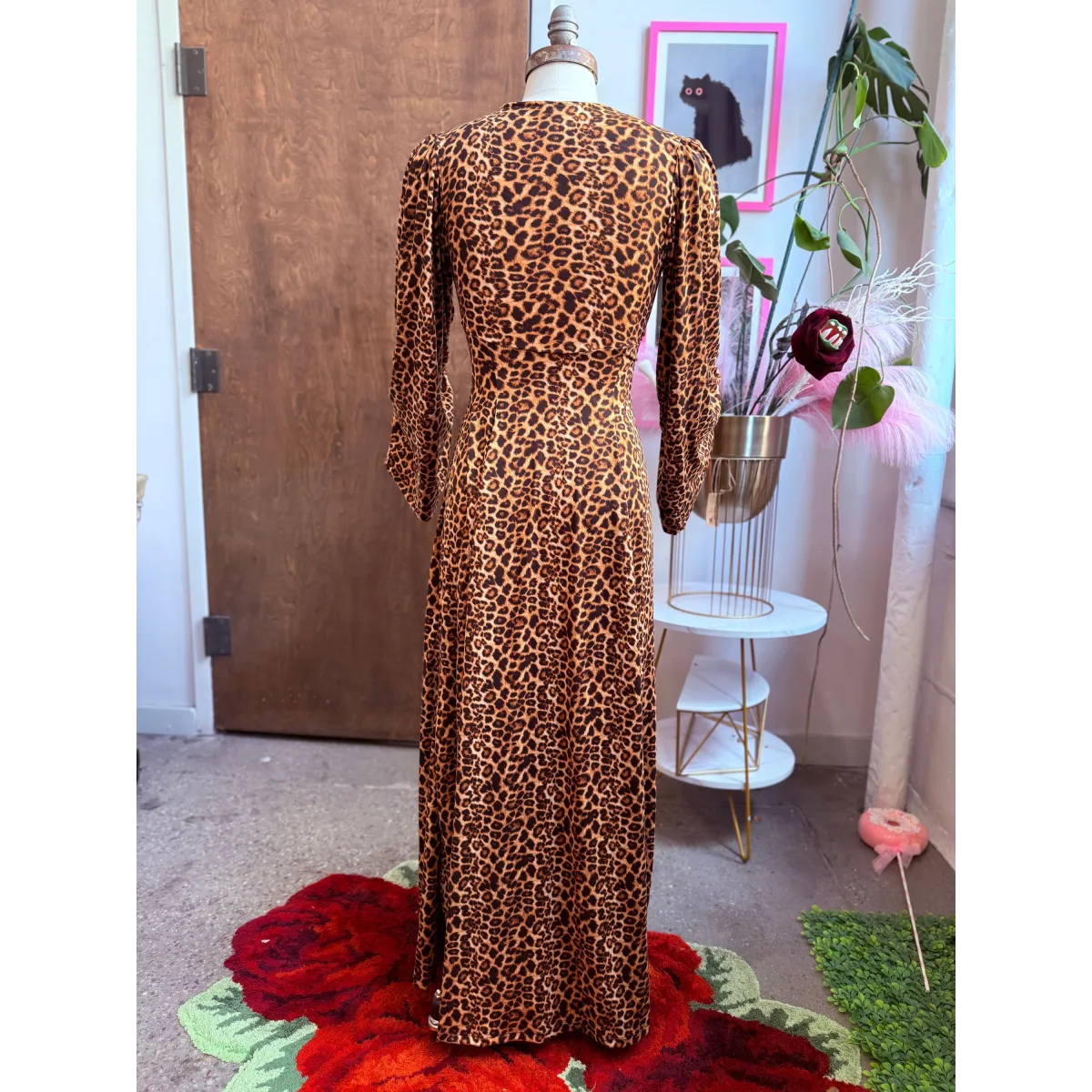 Raquel Leopard Print Maxi Dress with Bell Sleeves - All Dresses - Maxi Dress - 5