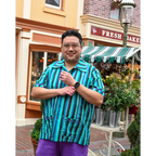 Men’s Haunted House Stripe Cocktail Shirt - T-Shirts - Shirt - 3