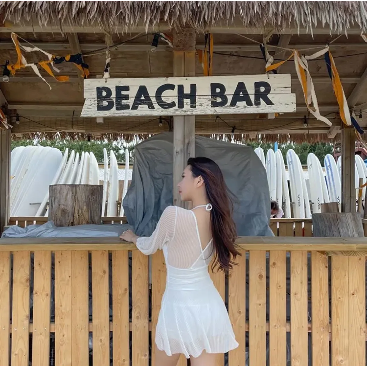 Mesh Low Cut Backless Swimsuit – Korean Beach Dress Biquinis 2025 - All Dresses - Swimwear - 12